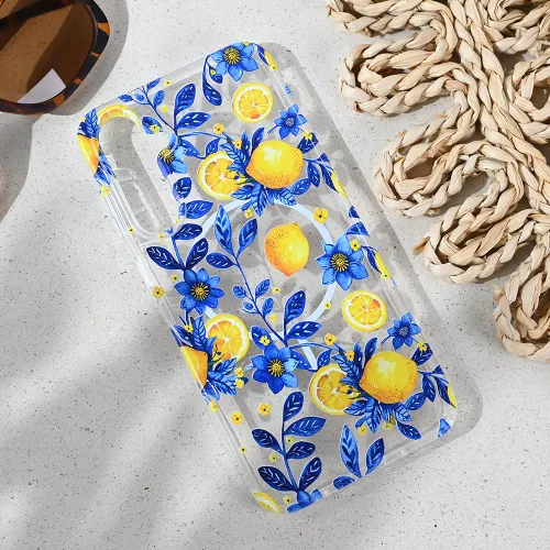 Futrola - maska print Magsafe za Samsung A165F Galaxy A16 Mediteran Lemon.