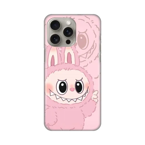 Silikonska futrola - maska print za iPhone 15 Pro Max 6.7 La Bubu Pink.