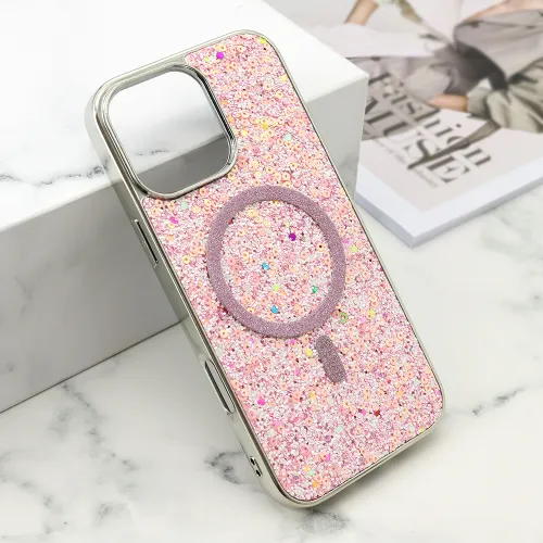 Futrole GLAM GLOW MagSafe za iPhone 16 Pro Max (6.9) roze (MS).