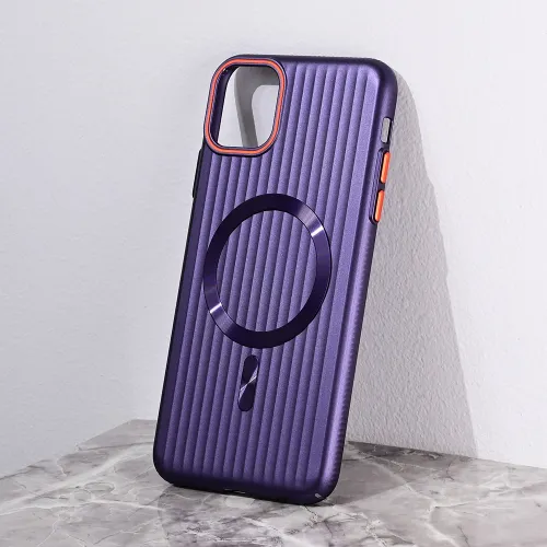 Futrola - maska Magsafe Stripe za iPhone 11 Pro Max 6.5 ljubicasta.
