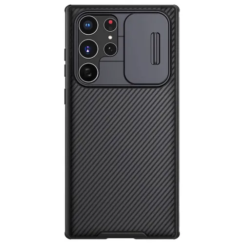 Futrola - maska Nillkin CamShield Pro za Samsung Galaxy S22 Ultra 5G crna.