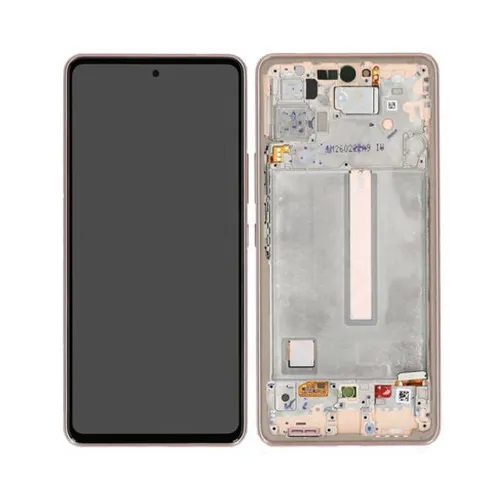 LCD ekran / displej za Samsung A536/Galaxy A53 5G + touchscreen + frame Awesome Peach/Gold Service Pack Original/GH82-28024D.