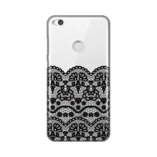 Silikonska futrola - maska print Skin Za Huawei Honor 8 Lite/P8 Lite (2017)/P9 Lite (2017) Black Lace.