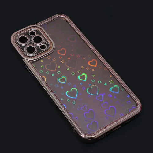Futrola - maska Heart IMD za iPhone 12 Pro Max 6.7 roze.