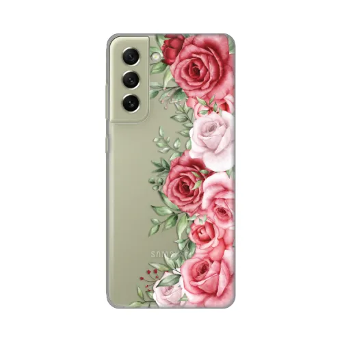 Silikonska futrola - maska print Skin za Samsung G990 Galaxy S21 FE Wild Roses.