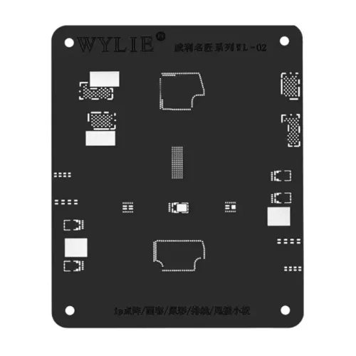 BGA Sito WYLIE black WL-02 za popravku iPhone Face ID.