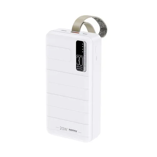 Power bank prenosiva baterija Remax Noah Series RPP-506 PD QC 20W 22.5W 30000mAh bela.