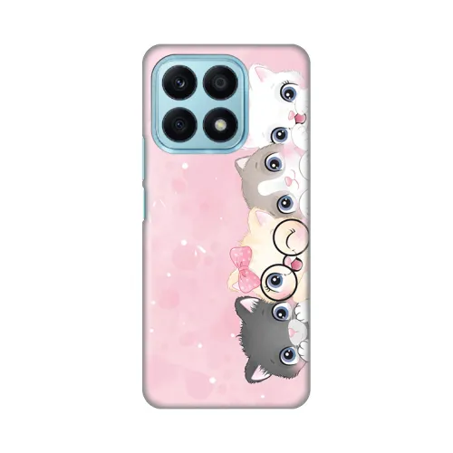 Silikonska futrola - maska print Skin za Huawei Honor X8a Pink cats.