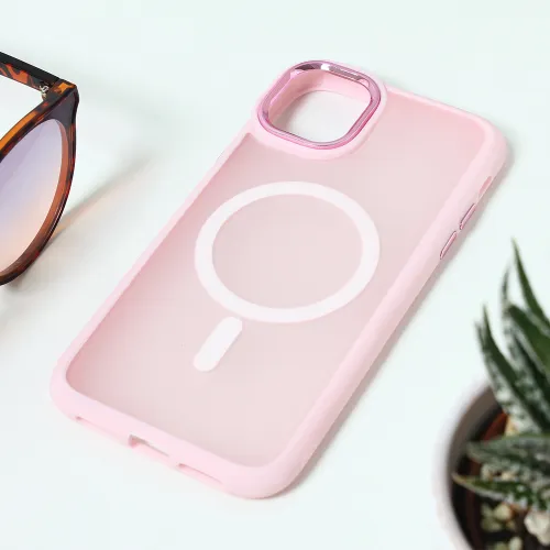 Futrola - maska Magsafe colorful za iPhone 11 6.1 roze.