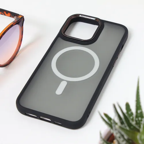 Futrola - maska Magsafe colorful za iPhone 15 Pro Max 6.7 crna.