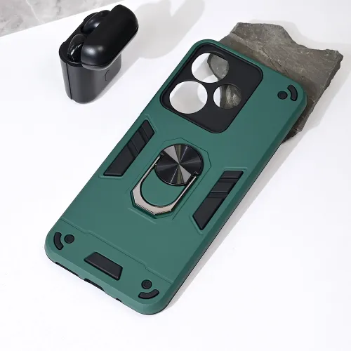 Futrola - maska Hard Ring za Xiaomi Redmi 13 4G (EU) tamno zelena.