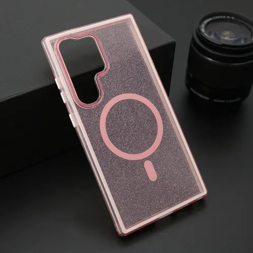 Futrola - maska CRYSTAL MagSafe za Samsung S928 Galaxy S24 Ultra 5G roze (MS).