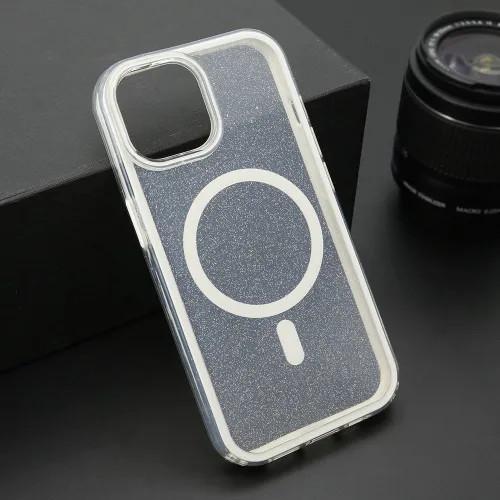 Futrola - maska CRYSTAL MagSafe za iPhone 15 (6.1) bela (MS).
