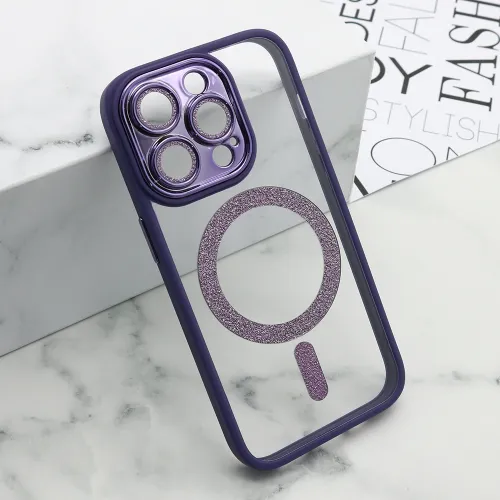 Futrola - maska DIAMOND MagSafe za iPhone 14 Pro (6.1) ljubicasta (MS).