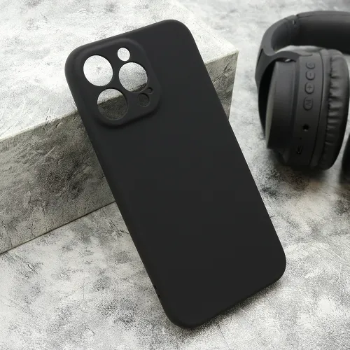 Futrola - maska VELVET TOUCH za iPhone 14 Pro Max (6.7) crna (MS).