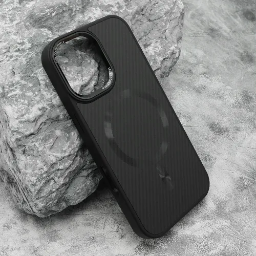 Futrola - maska CARBON MagSafe za iPhone 16 (6.1) crna (big camera) (MS).