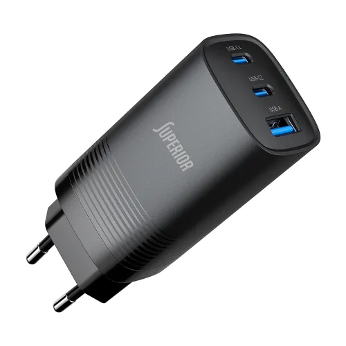 Kuciste punjaca Superior CO-6501L 65W GaN Fast PD + USB crno (MS).