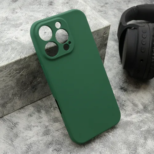 Futrola - maska VELVET TOUCH za iPhone 16 Pro (6.3) tamno zelena (MS).
