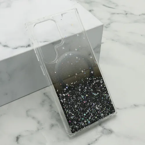 Futrola - maska Simple Sparkle MagSafe za Samsung S928 Galaxy S24 Ultra 5G crna (MS).