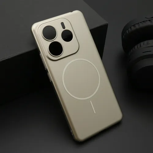 Futrola - maska PURE mat MagSafe za Xiaomi Redmi Note 14 4G (Global) zlatna (MS).