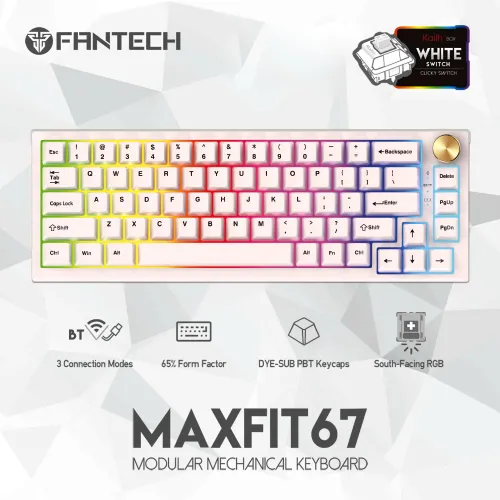 Tastatura Mehanicka Gaming Fantech MK858 RGB Maxfit67 Space Edition (white switch).