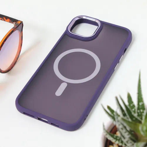 Futrola - maska Magsafe colorful za iPhone 15 Plus 6.7 ljubicasta.