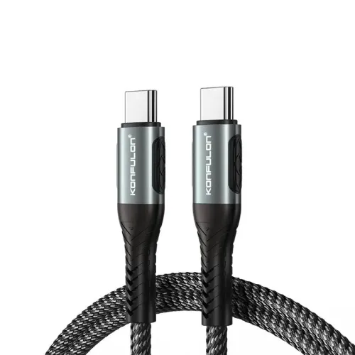 USB Data kabl KONFULON DC43 PD 60W Fast Charge Type C na Type C crni 1m.
