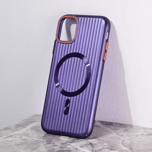 Futrola - maska Magsafe Stripe za iPhone 11 6.1 ljubicasta.