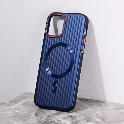 Futrola - maska Magsafe Stripe za iPhone 12 6.1 plava.