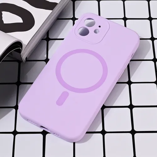 Futrola - maska Magsafe Pure color za iPhone 12 6.1 lila.