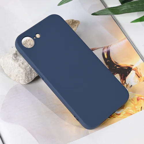 Futrola - maska Teracell Soft Velvet za iPhone 16e 6.1 tamno plava.