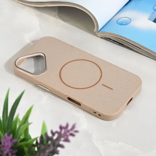Futrola - maska Magsafe Sparkle Dust za iPhone 17 6.3 zlatna.