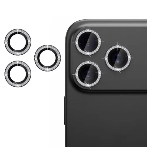 Zastita za kameru Diamond za iPhone 17 Pro 6.3 crna.