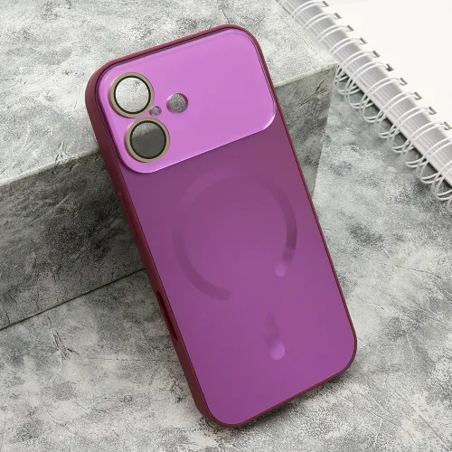 Futrola - maska COLOR METAL Magsafe za iPhone 17 (6.3) roze (MS).