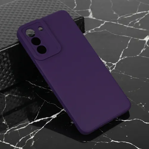 Futrola - maska Teracell Giulietta za Samsung G990 Galaxy S21 FE mat tamno ljubicasta.