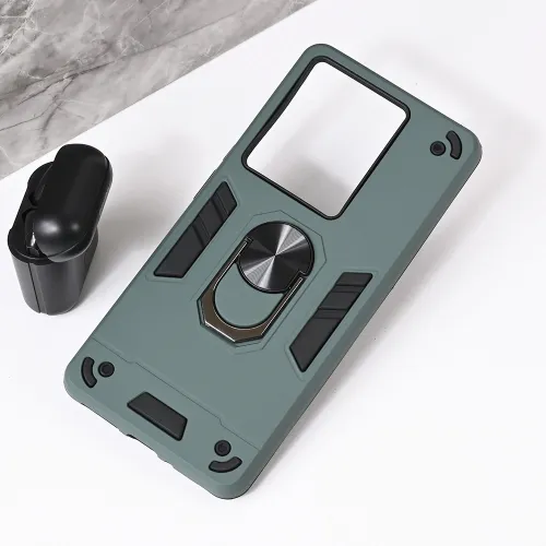 Futrola - maska Hard Ring za Xiaomi Redmi Note 14s tamno siva.