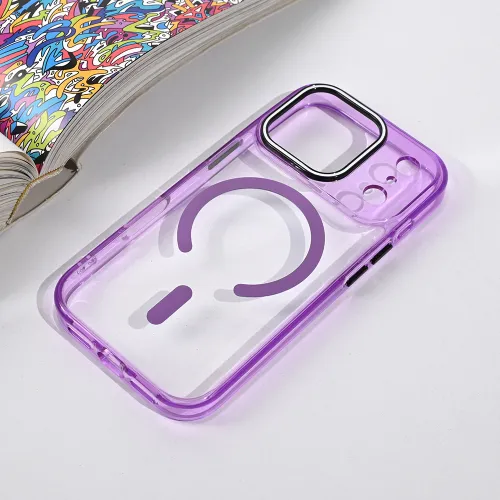 Futrola - maska Magsafe Color Pop za iPhone 17 Pro 6.3 ljubicasta.