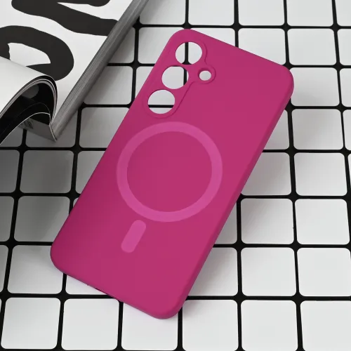 Futrola - maska Magsafe Pure color za Samsung S931 Galaxy S25 tamno pink.