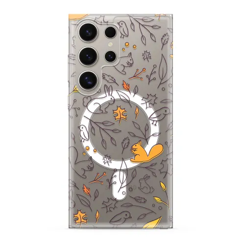 Futrola - maska silikonska print MagSafe za Samsung S928 Galaxy S24 Ultra 5G autumn (MS).