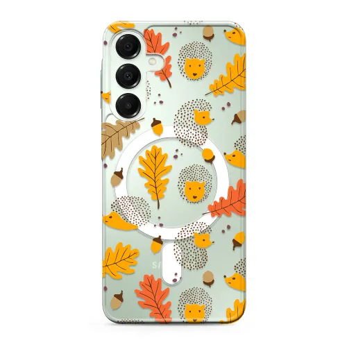 Futrola - maska silikonska print MagSafe za Samsung A166 Galaxy A16 5G leaves (MS).