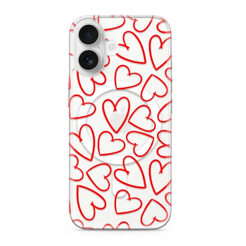 Futrola - maska silikonska print MagSafe za iPhone 17 (6.3) my love (MS).