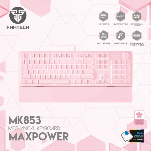 Tastatura Mehanicka Gaming Fantech MK853 RGB Maxpower (blue switch) Sakura.