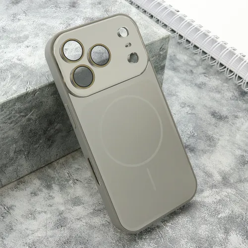 Futrola - maska COLOR METAL MagSafe II za iPhone 17 Pro (6.3) srebrna (MS).