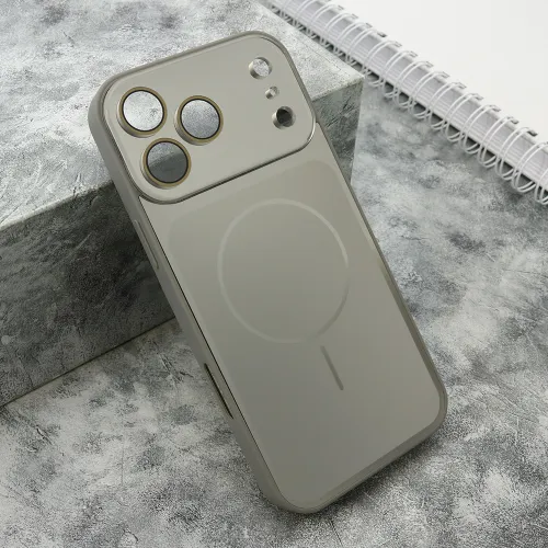 Futrola - maska COLOR METAL MagSafe II za iPhone 17 Pro Max (6.9) srebrna (MS).