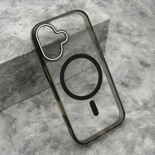 Futrola - maska COLOR RING MagSafe za iPhone 17 (6.3) crna (MS).
