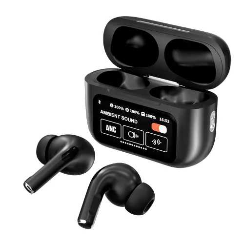 Bluetooth slusalice DS86 ANC/ENC TWS sa LED ekranom crne (MS).