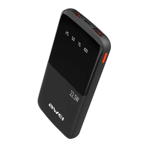 Power Bank prenosiva baterija AWEI P10K 10000mAh crni (MS).