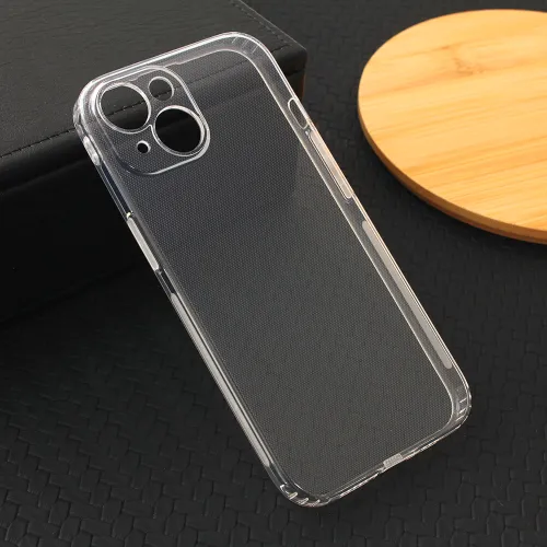 Silikonska futrola - maska Ultra Thin with pluggy za iPhone 15 6.1 Transparent.