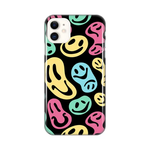 Silikonska futrola - maska print za iPhone 11 6.1 Black Color Smiles.