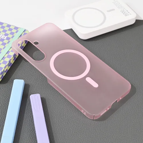 Futrola - maska Magsafe mat PC za Samsung A266 Galaxy A26 5G roze.